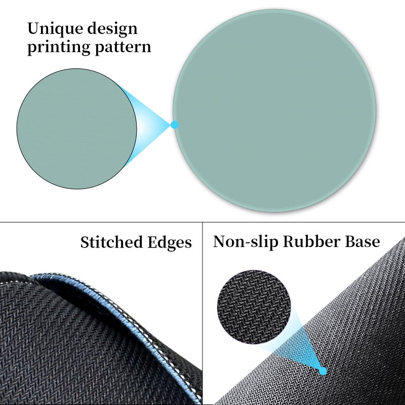 Hancynir Mouse Pad for Desk, Small Cute Mousepad with Non-Slip Base, Round Mouse Pads for Wireless Mouse Laptop Gaming, Computer Mouse Mat for Home Office Travel Desk Accessories - Image 4